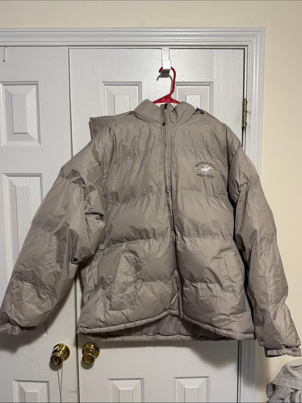 Polo by Ralph Lauren Men’s  Taupe Puffer Jacket with Hood